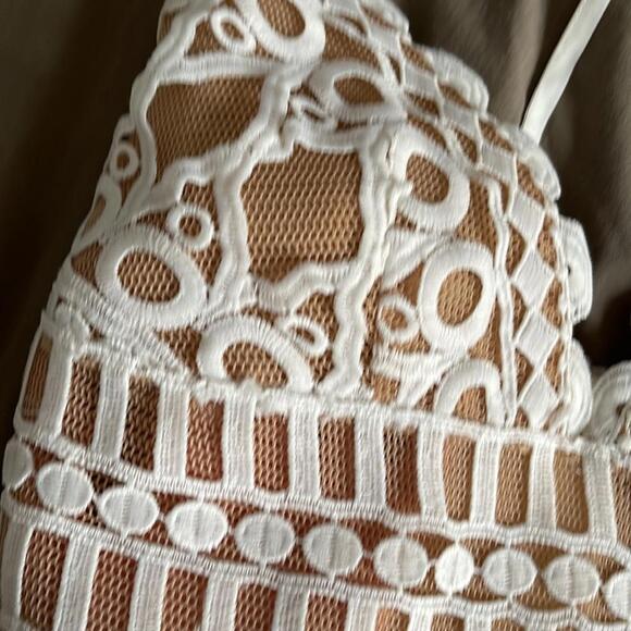 White lace mesh corset bralette - Picture 2 of 6